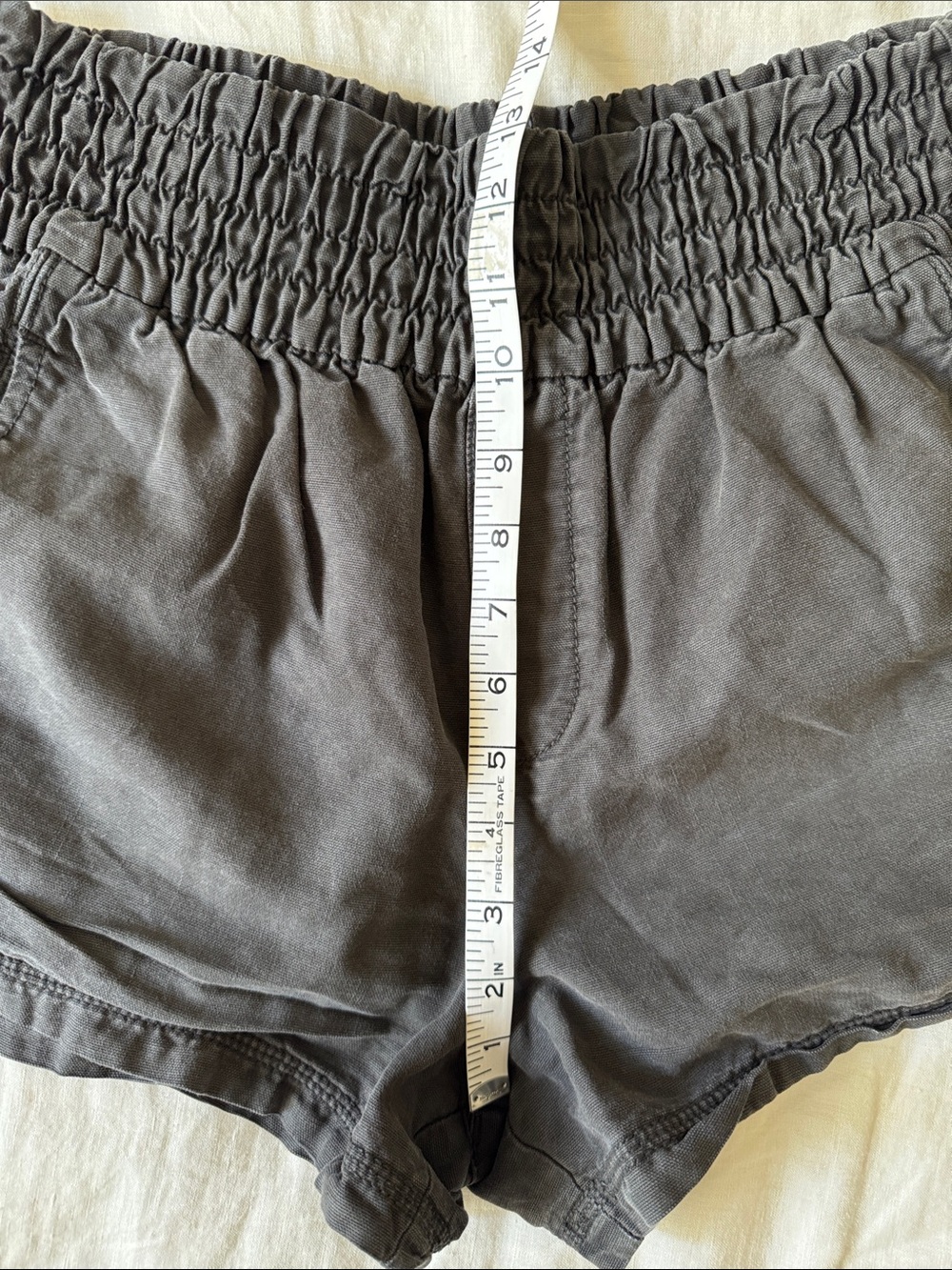 aerie Charcoal Smocked-Waist Athletic Shorts - Picture 7 of 7